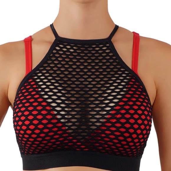 itzon Other - Mesh sports bra cross back straps